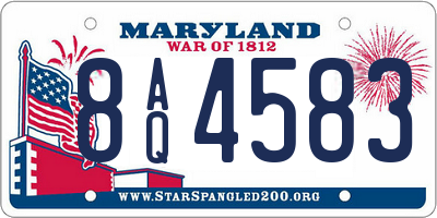 MD license plate 8AQ4583