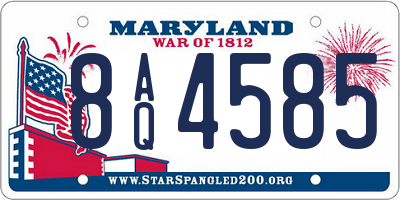 MD license plate 8AQ4585