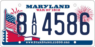 MD license plate 8AQ4586