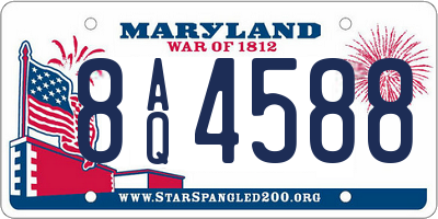 MD license plate 8AQ4588