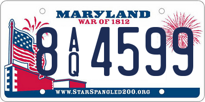 MD license plate 8AQ4599