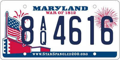 MD license plate 8AQ4616