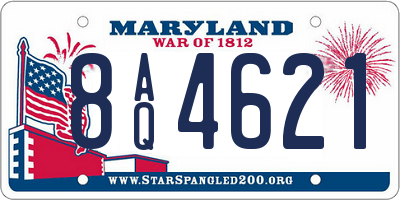 MD license plate 8AQ4621