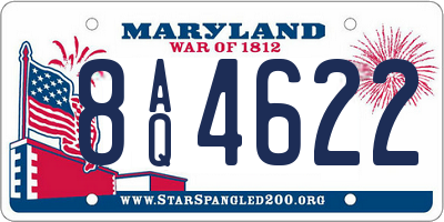 MD license plate 8AQ4622
