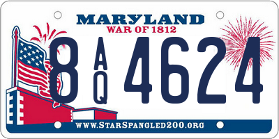 MD license plate 8AQ4624