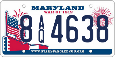 MD license plate 8AQ4638