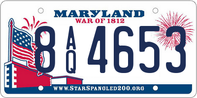 MD license plate 8AQ4653
