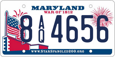 MD license plate 8AQ4656