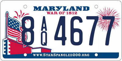 MD license plate 8AQ4677