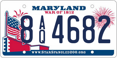 MD license plate 8AQ4682