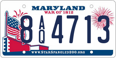 MD license plate 8AQ4713