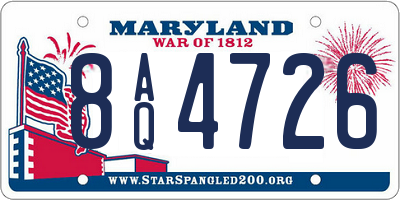MD license plate 8AQ4726