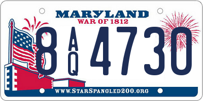MD license plate 8AQ4730