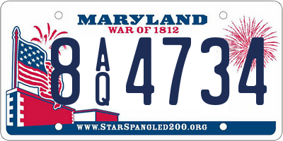 MD license plate 8AQ4734