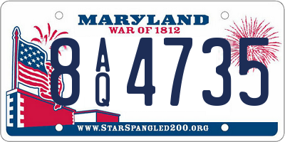 MD license plate 8AQ4735