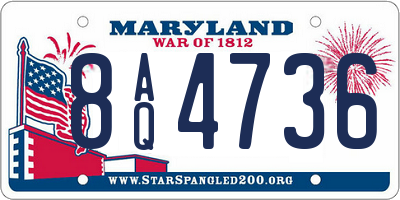 MD license plate 8AQ4736