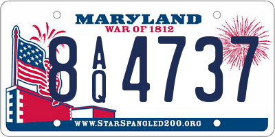 MD license plate 8AQ4737