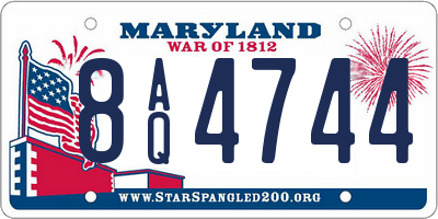 MD license plate 8AQ4744