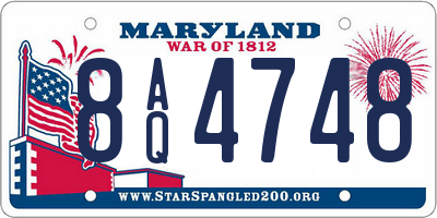 MD license plate 8AQ4748