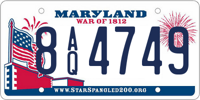 MD license plate 8AQ4749