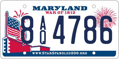 MD license plate 8AQ4786