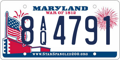 MD license plate 8AQ4791