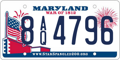 MD license plate 8AQ4796
