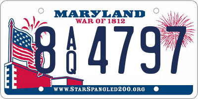 MD license plate 8AQ4797