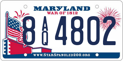 MD license plate 8AQ4802