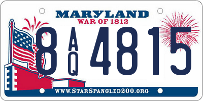 MD license plate 8AQ4815