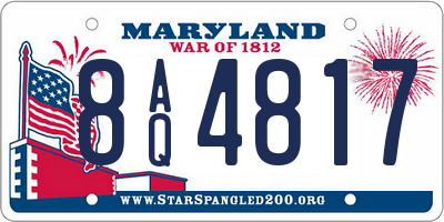 MD license plate 8AQ4817