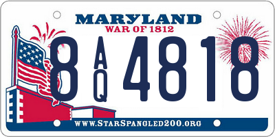 MD license plate 8AQ4818