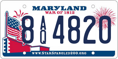 MD license plate 8AQ4820