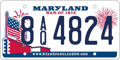 MD license plate 8AQ4824