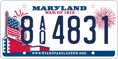 MD license plate 8AQ4831
