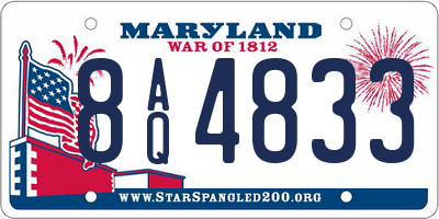 MD license plate 8AQ4833