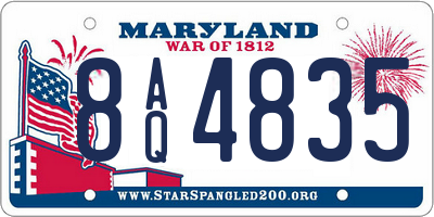 MD license plate 8AQ4835