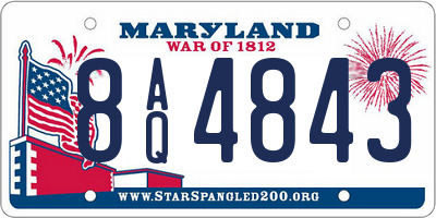 MD license plate 8AQ4843