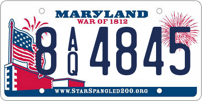 MD license plate 8AQ4845