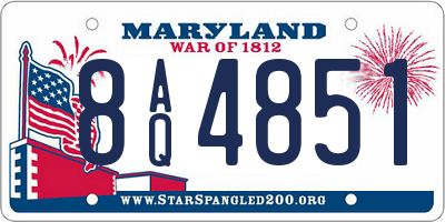 MD license plate 8AQ4851