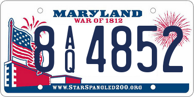 MD license plate 8AQ4852