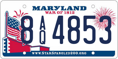 MD license plate 8AQ4853