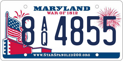 MD license plate 8AQ4855