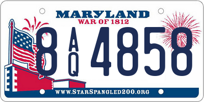 MD license plate 8AQ4858