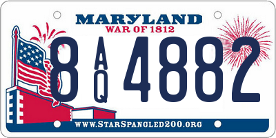MD license plate 8AQ4882