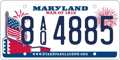 MD license plate 8AQ4885