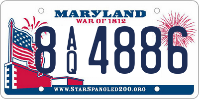 MD license plate 8AQ4886