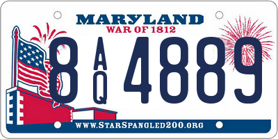 MD license plate 8AQ4889