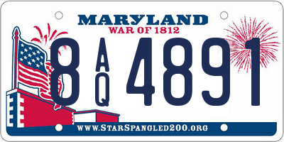 MD license plate 8AQ4891