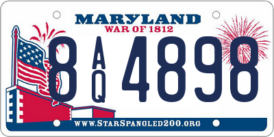 MD license plate 8AQ4898